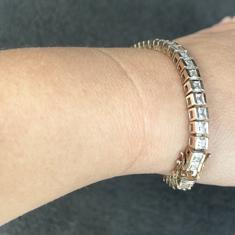 925 Cz wm tennis bracelet
